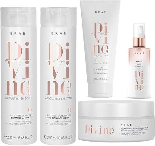 Kit Shampoo, Condicionador, Máscara e Leave-in + Ampola Divine - Braé