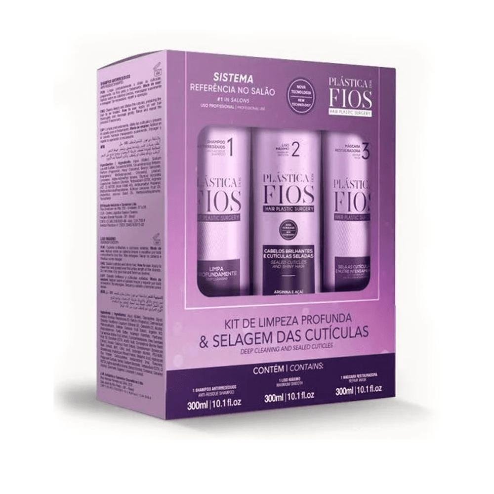 Cadiveu Plástica dos Fios Selagem das Cutículas Kit 3x300ml ÚNICO 2