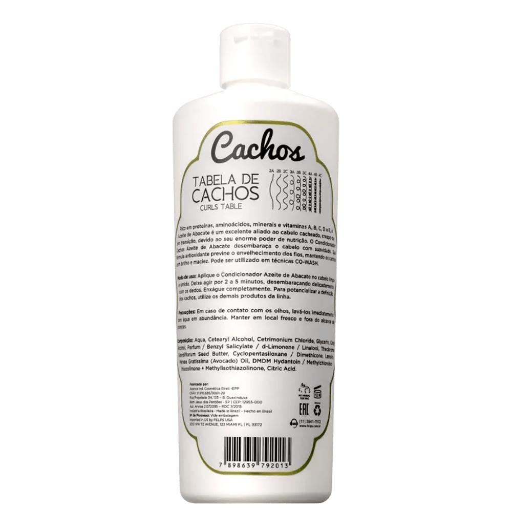 Condicionador Cachos Azeite de Abacate 500ml - Felps 500ml 2