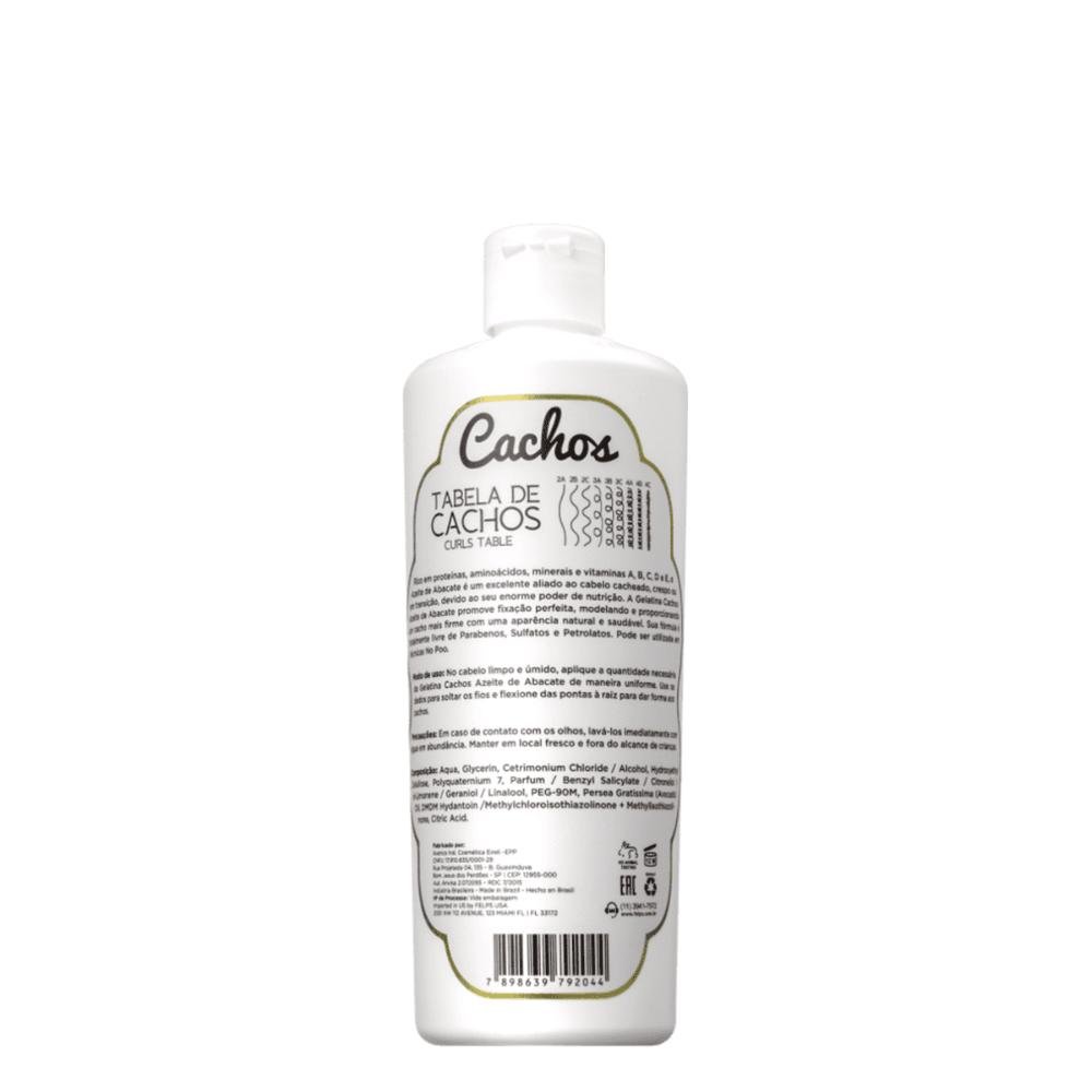 Gelatina Fixadora Cachos Azeite de Abacate 500ml -  Felps 500ml 2