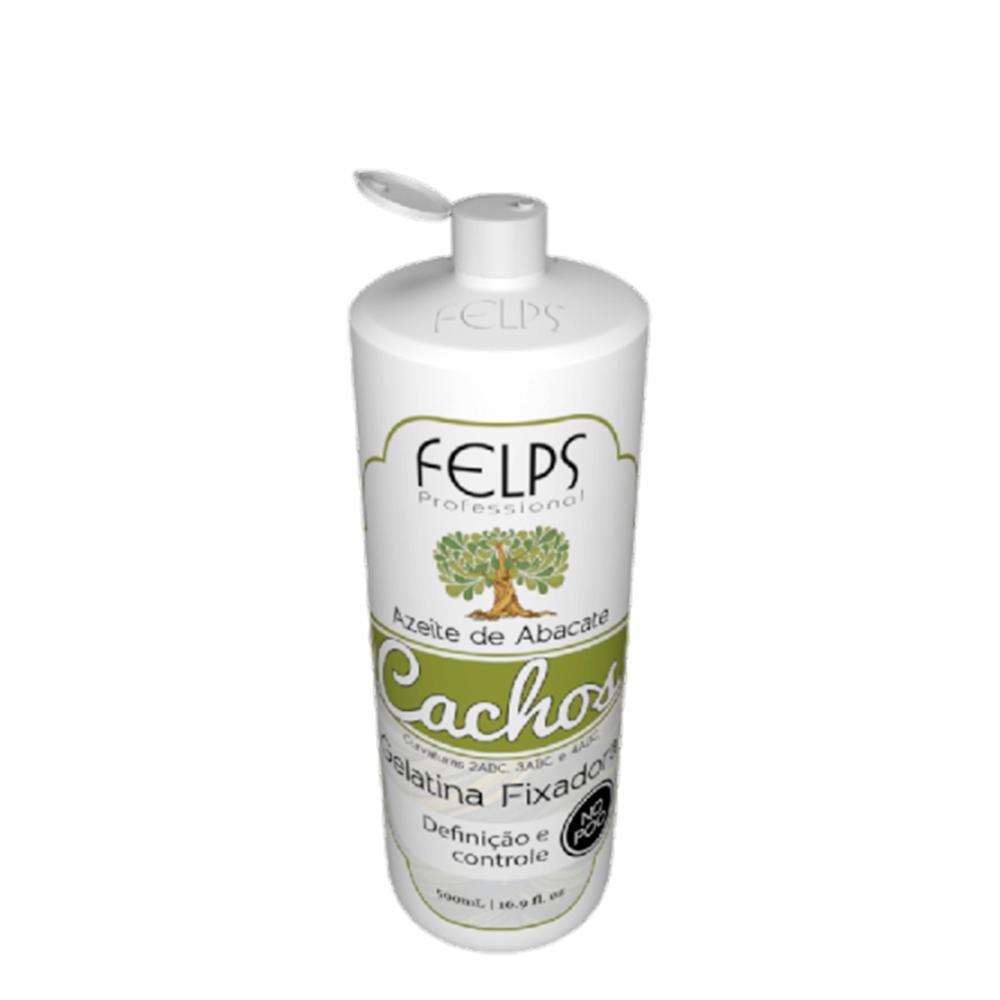 Gelatina Fixadora Cachos Azeite de Abacate 500ml -  Felps 500ml 3