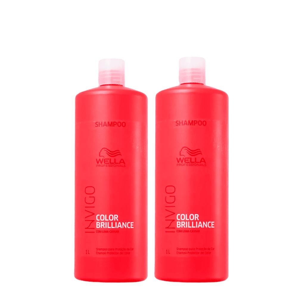 Kit 2 Color Brilliance Shampoo 1L - Wella ÚNICO 1