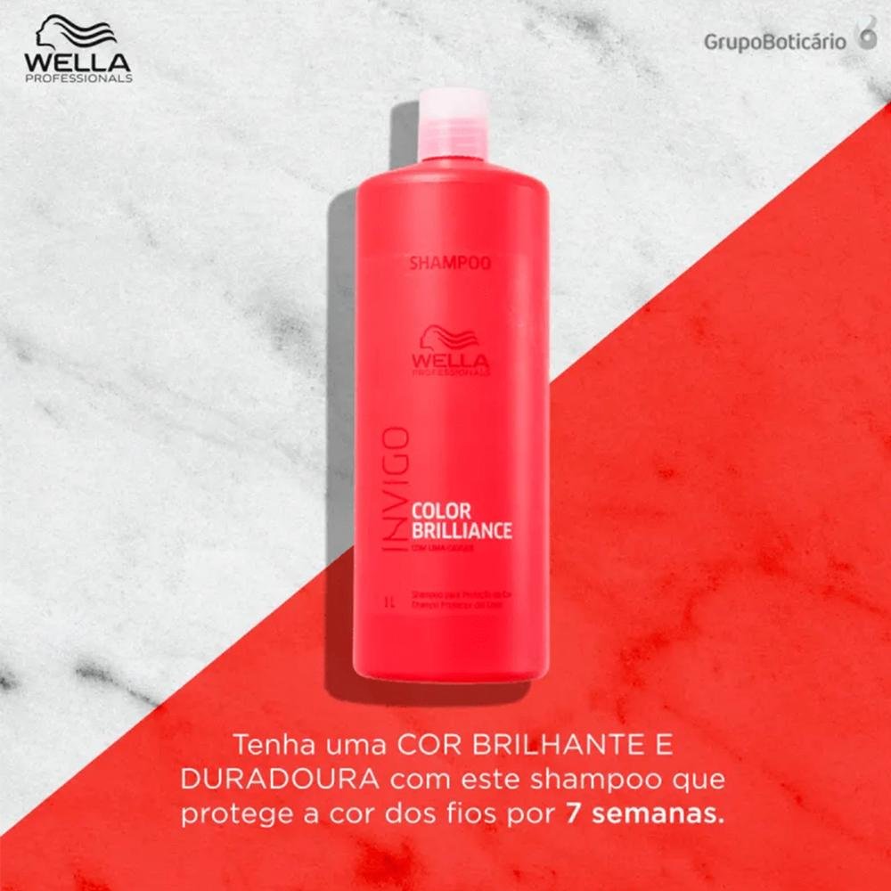 Kit 2 Color Brilliance Shampoo 1L - Wella ÚNICO 4