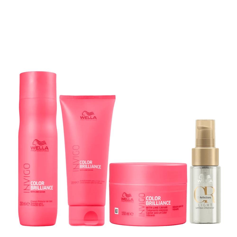 Kit Brilliance Shampoo, Condicionador, Máscara e Óleo Light 30ml ÚNICO
