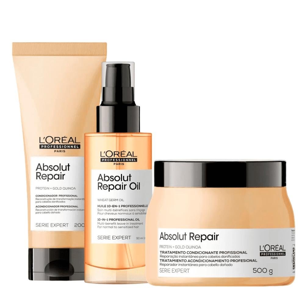 Kit Gold Quinoa Máscara, Condicionador e Oil Reparador - L'Oréal ÚNICO 5
