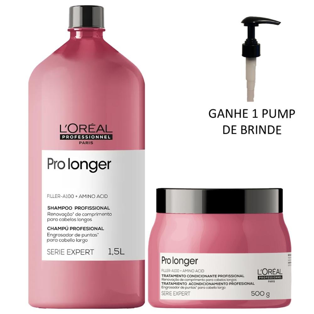 Kit Pro Longer Shampoo 1,5L e Máscara 500ml - L'Oréal 500ml 1