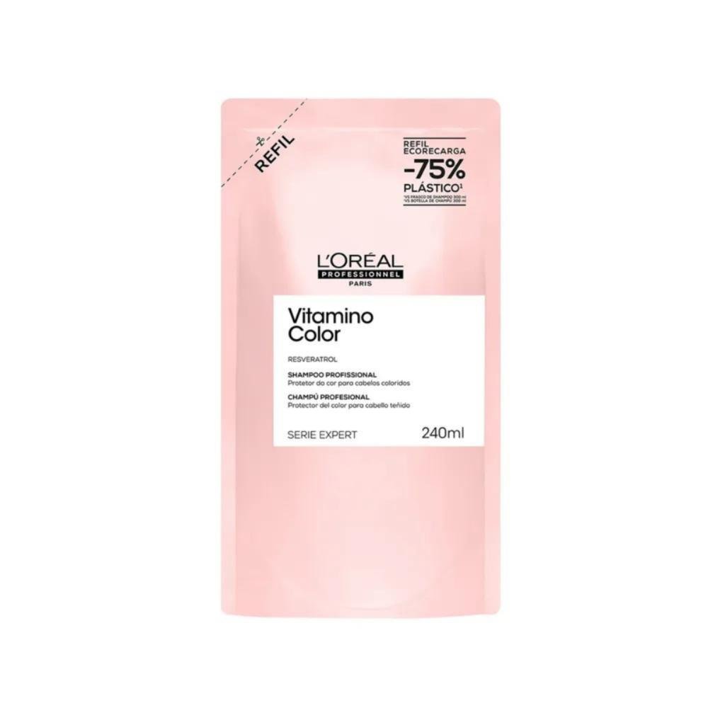 Kit 2 Refis Shampool Vitamino Color 240ml + 2 Refis Shampoo Absolut Repair Gold 240ml ÚNICO 3