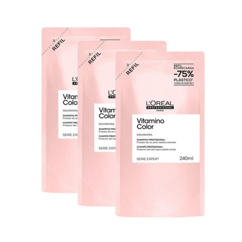 Kit 3 Refis Shampool Vitamino Color 240ml ÚNICO 1