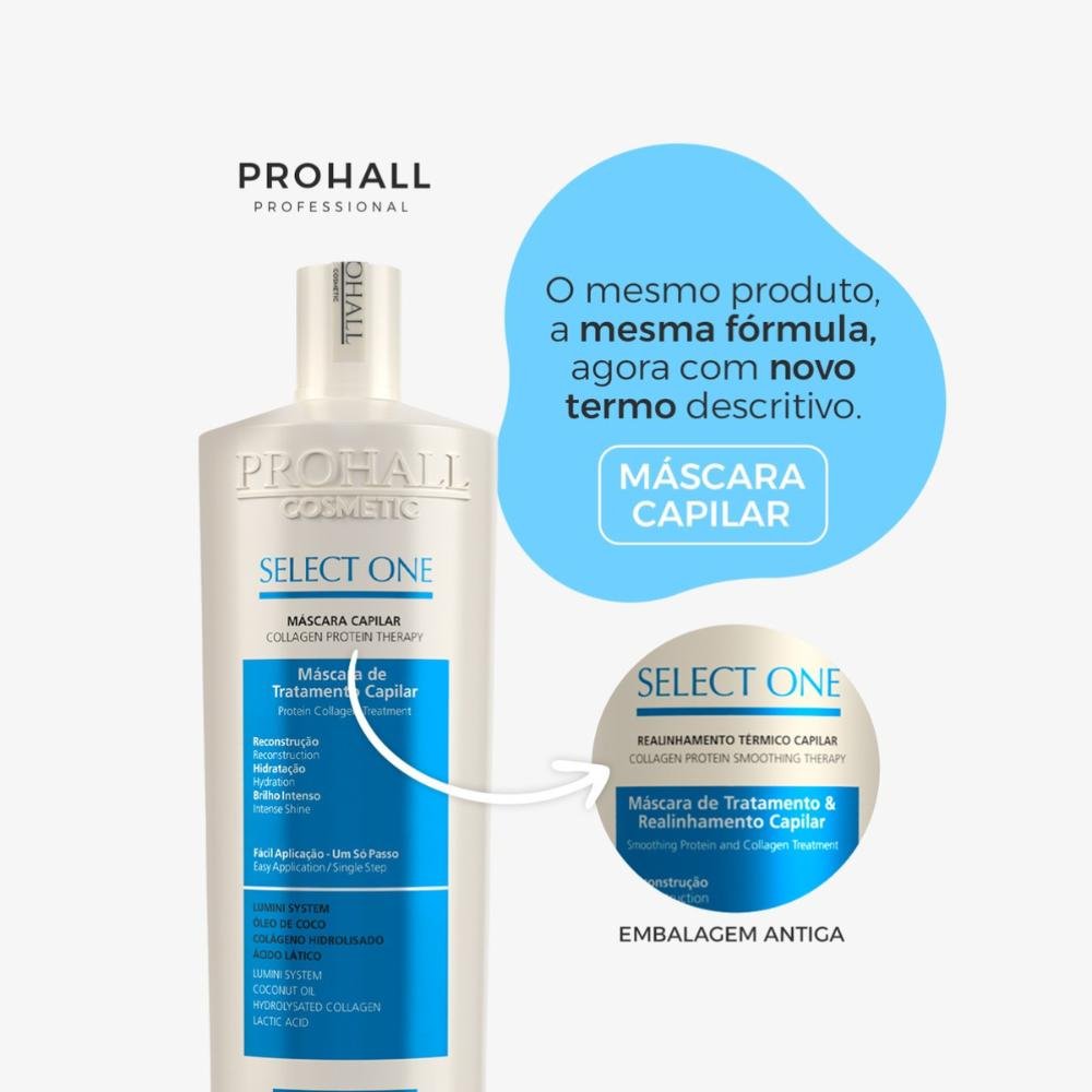 Máscara Capilar Antifrizz Select One 1 L Prohall 1L 2