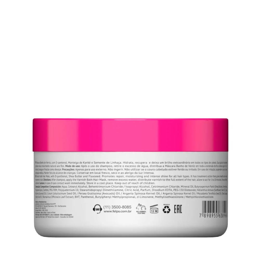 Máscara Banho de Verniz Felps Xmix 300g - Felps 300g 3