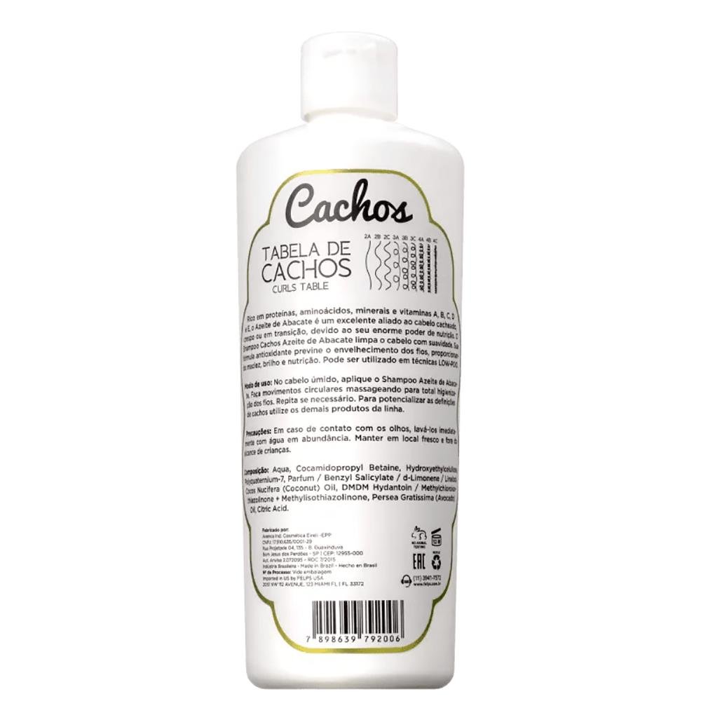 Shampoo Cachos Azeite de Abacate 500ml - Felps 500ml 2