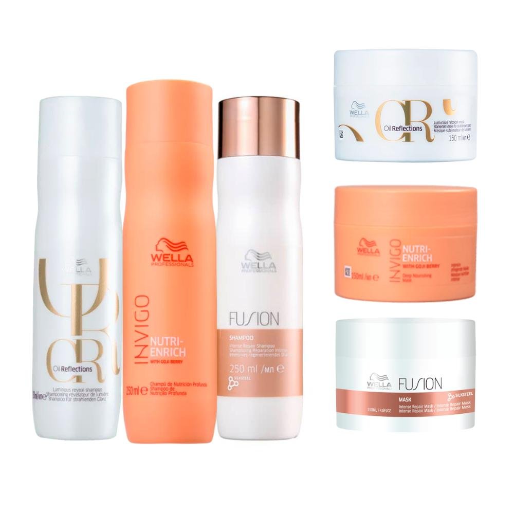 Wella Kit Sh+masc Fusion Sh+masc Enrich Sh+masc Oil Reflec ÚNICO 2