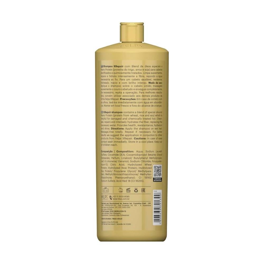 Shampoo Xrepair Bio Molecular 1L - Felps 1L 3
