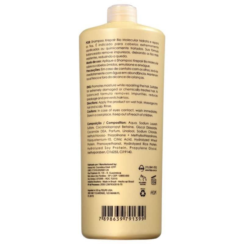 Shampoo Xrepair Bio Molecular 1L - Felps 1L 6