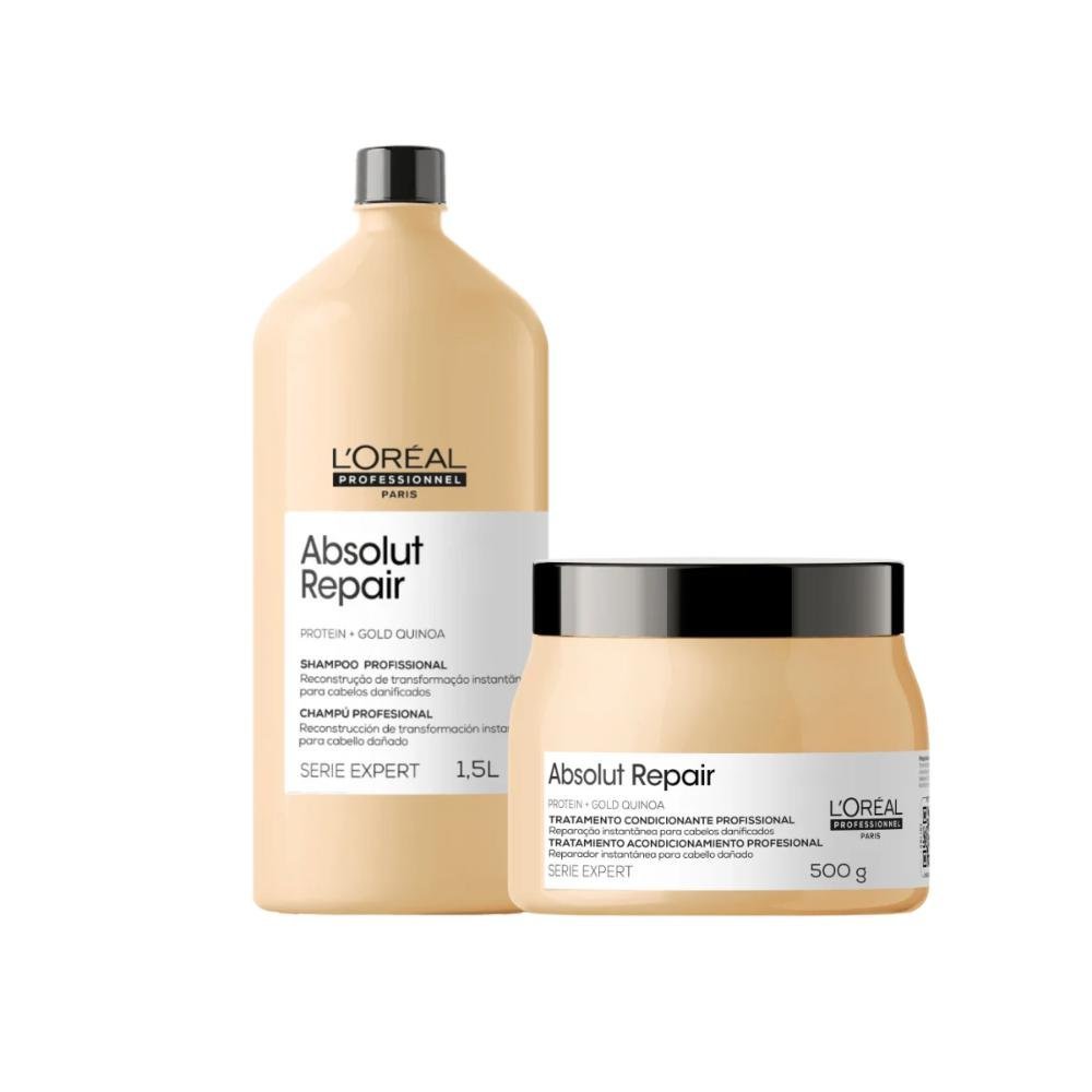 Kit L'oreal Professionnel  Shampoo Serie Expert Absolut Repair Gold Quinoa + Mascara Protein Instant