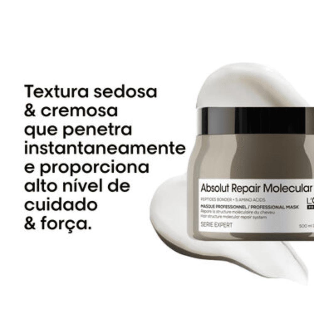 Kit Absolut Repair Molecular Shampoo 300ml e Máscara 500ml - LÓreal ÚNICO 4