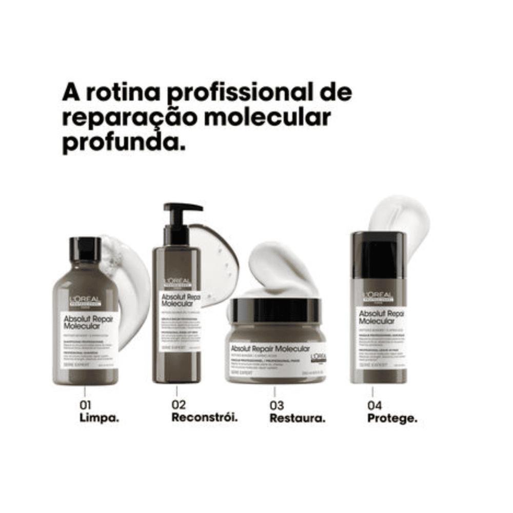 Kit Absolut Repair Molecular Shampoo 300ml e Máscara 500ml - LÓreal ÚNICO 6