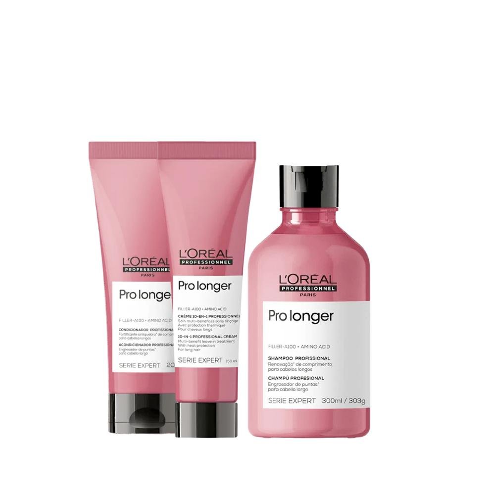 Kit Pro Longer Shampoo + Cond + Leave L'Oréal ÚNICO 1
