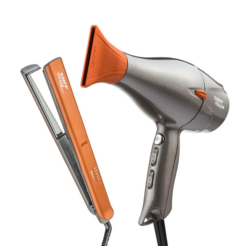 Kit Secador + Chapa Ultra Vulcan Salon - Taiff Profissional