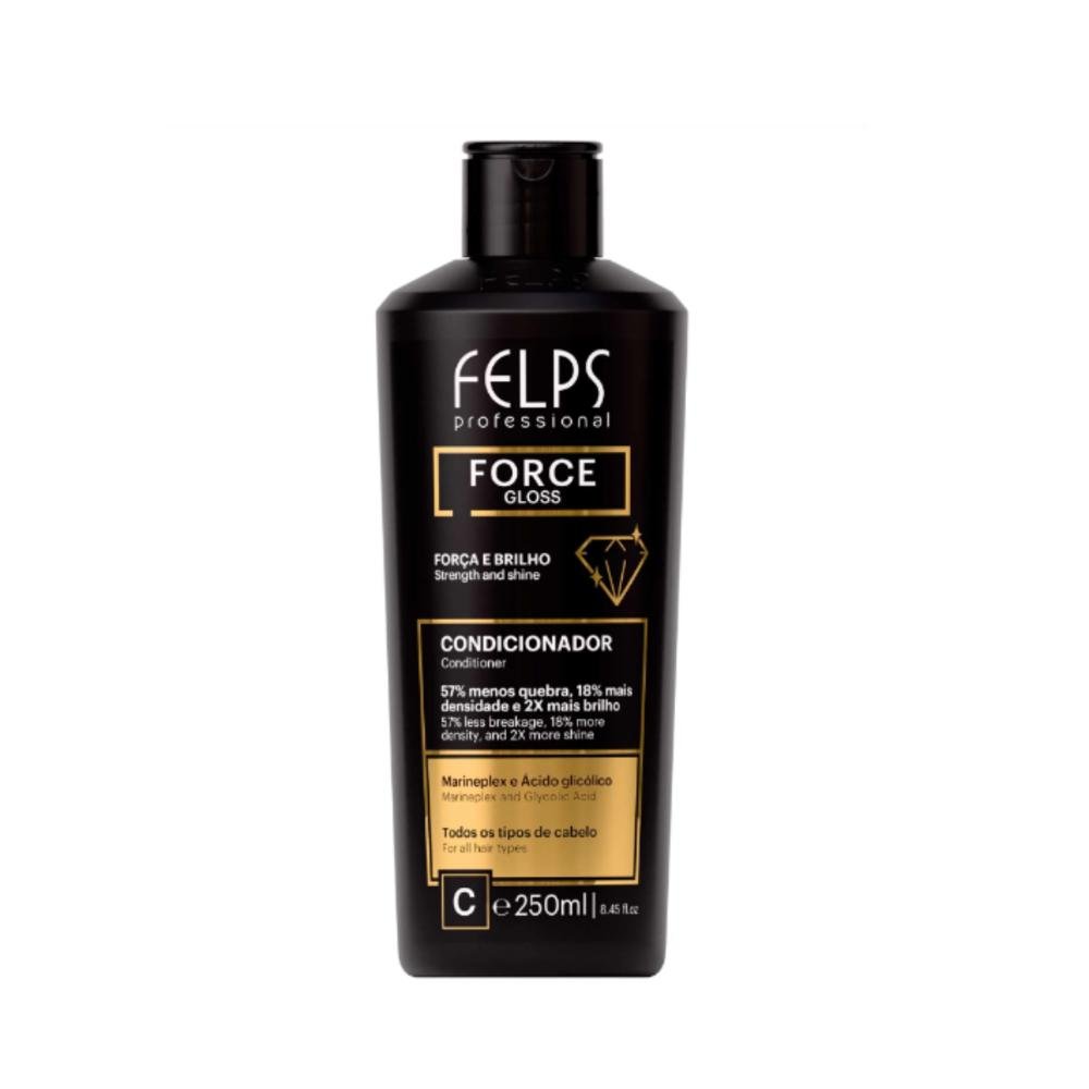 Kit Force Gloss ( Força e Brilho ) Shampoo 250ml + Condicionador 250ml - Felps Professional ÚNICO 4