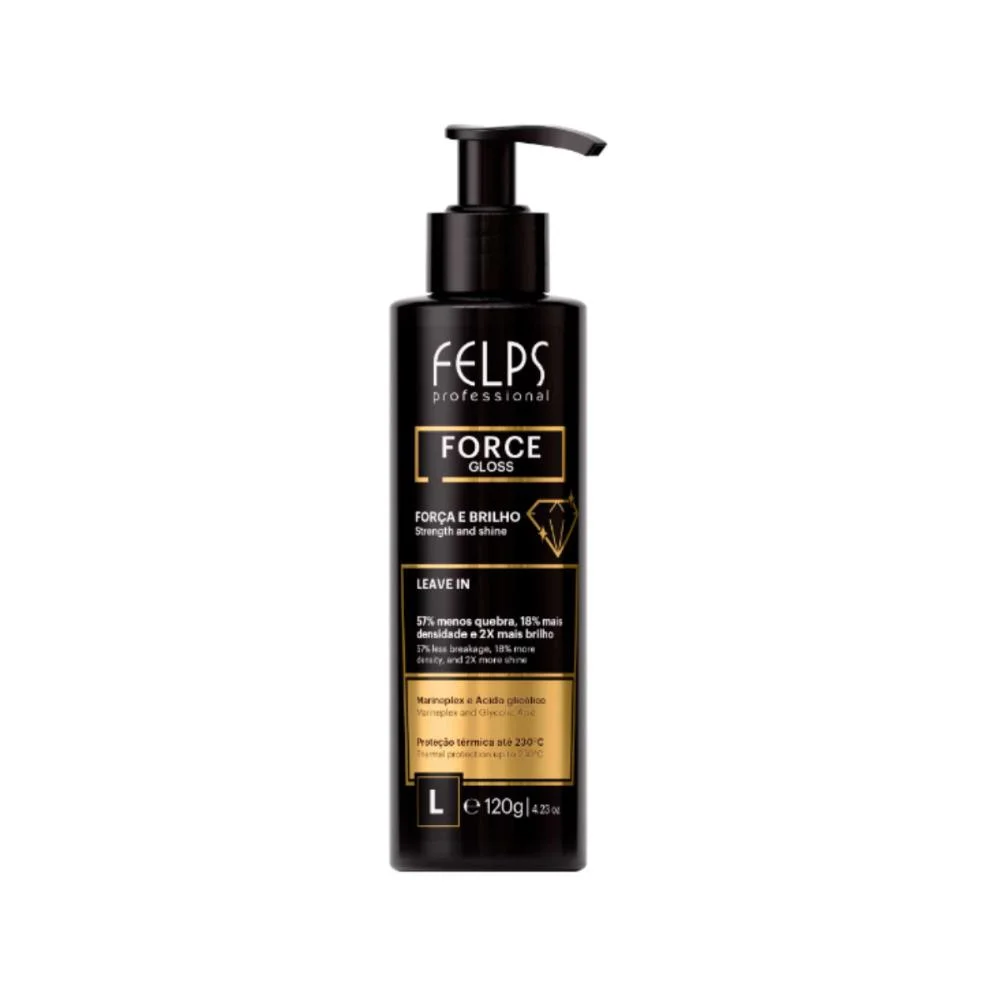 Kit Force Gloss Condi 400ml Másc 300g Leave-in 120ml - Felps ÚNICO 5