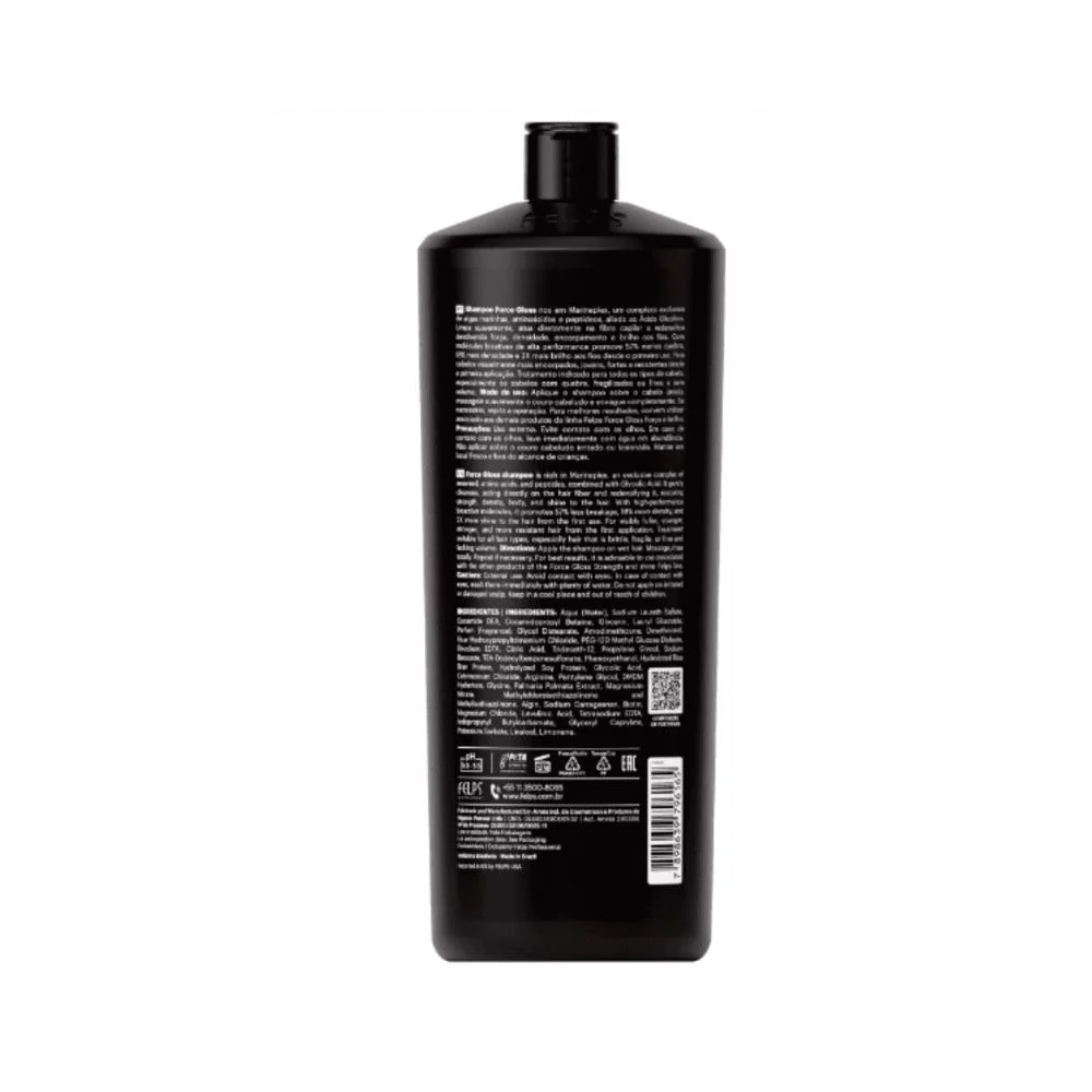 Kit Force Gloss ( Força e Brilho ) Shampoo 1L + Condicionador 400ml - Felps Professional ÚNICO 3