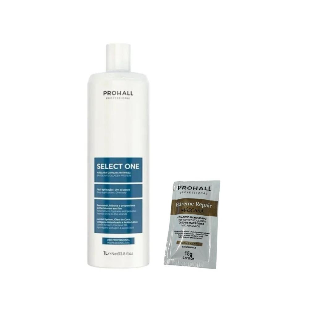 Máscara Capilar Antifrizz Select One Um Só Passo 1L + Brinde Extreme Repair - Prohall