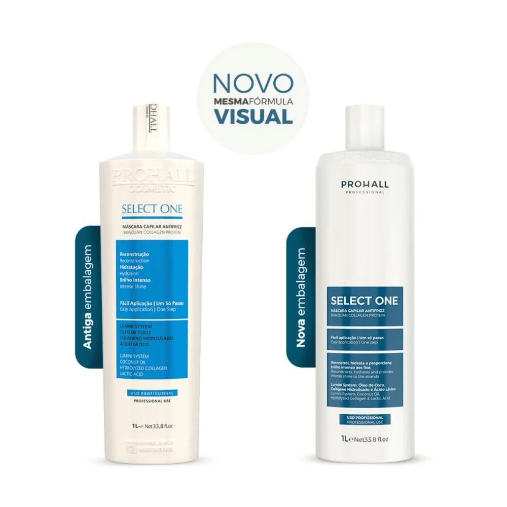 Máscara Capilar Antifrizz Select One Um Só Passo 1L + Brinde Extreme Repair - Prohall ÚNICO 3