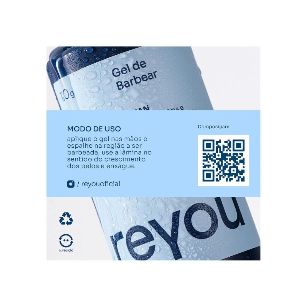 Gel Para Barba 120g - Reyou 120g 2