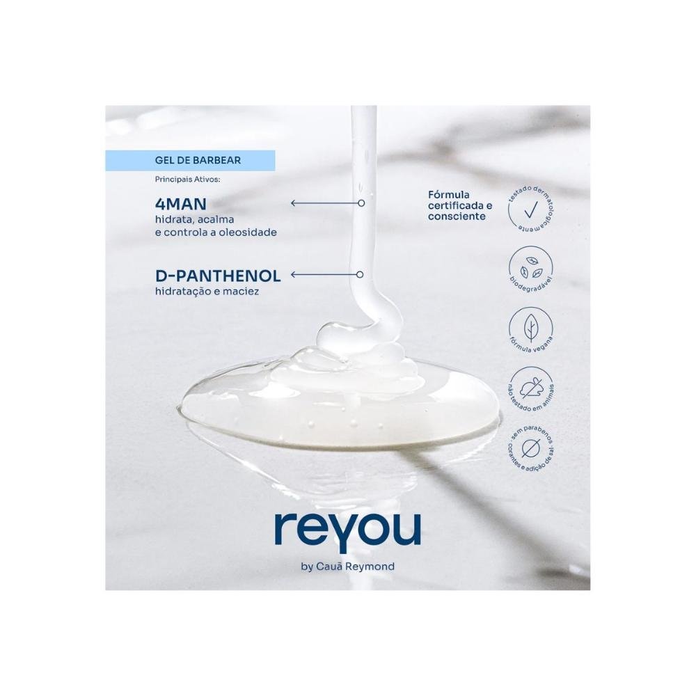 Gel Para Barba 120g - Reyou 120g 4