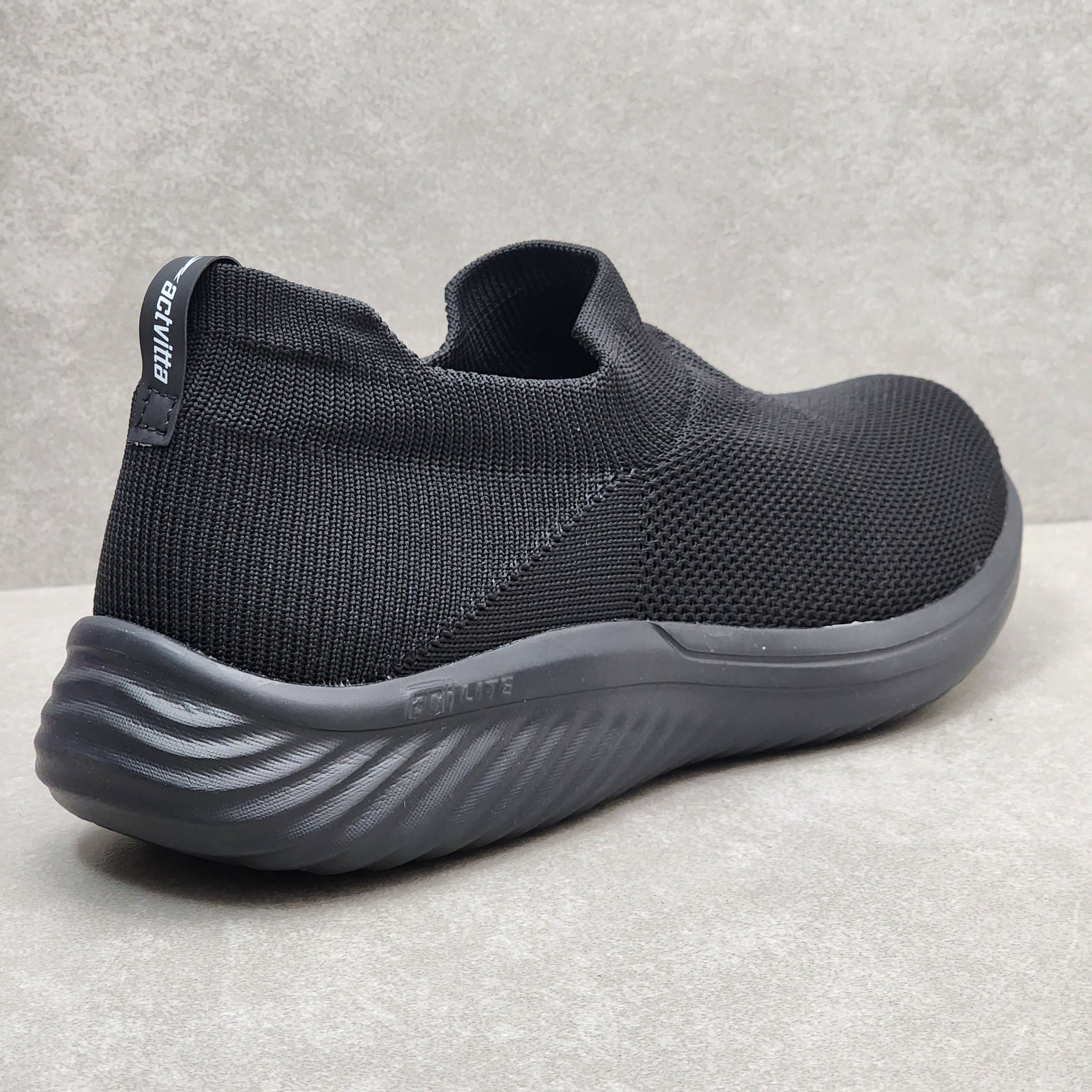 Tênis Masculino Actvitta Slip On Em Knit Preto 3