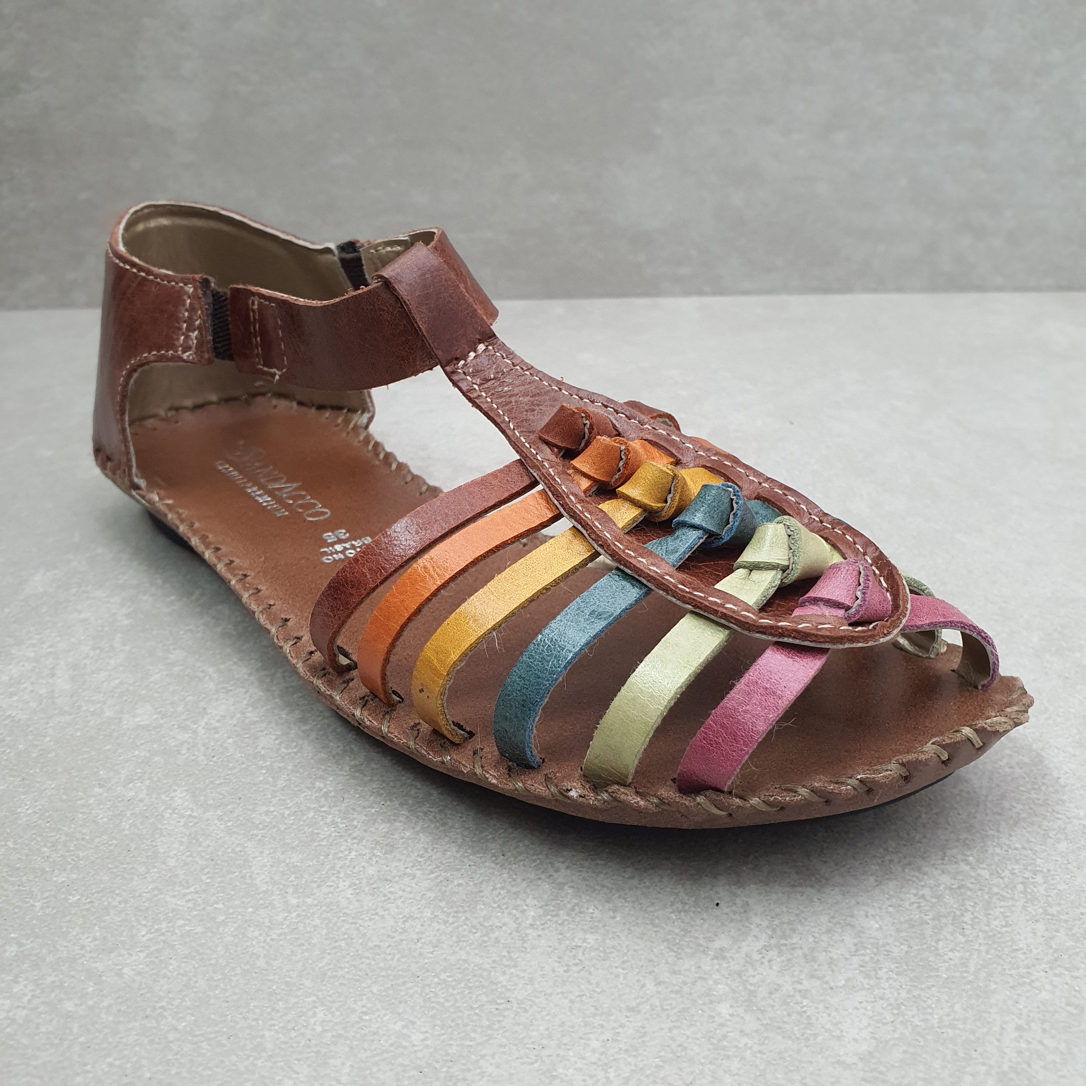 Sandália Andacco Jade Elástico Em Couro Marrom 3