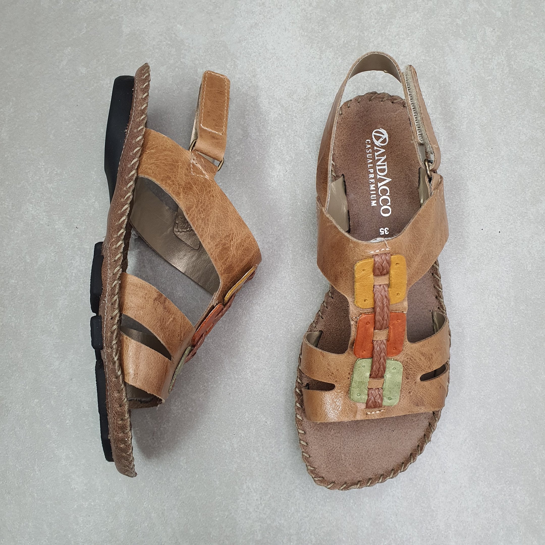 Sandália Andacco Jade Gáspea Em Couro Bege 2