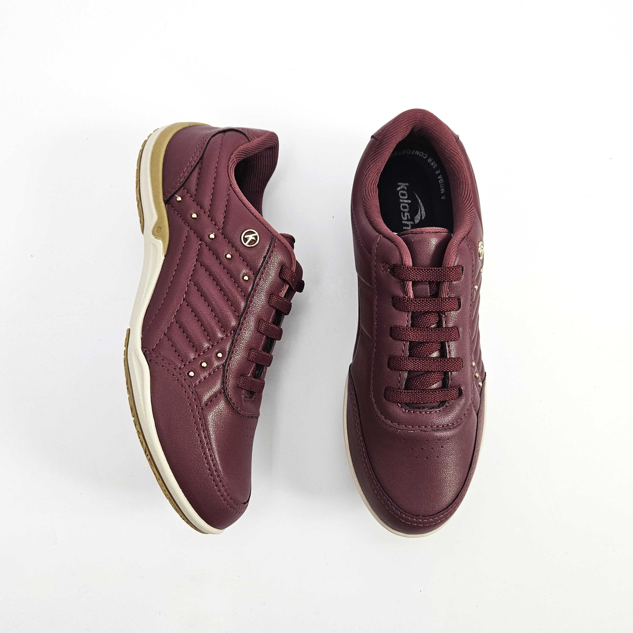 Sapatênis Kolosh Feminino Com Elástico Vinho 2