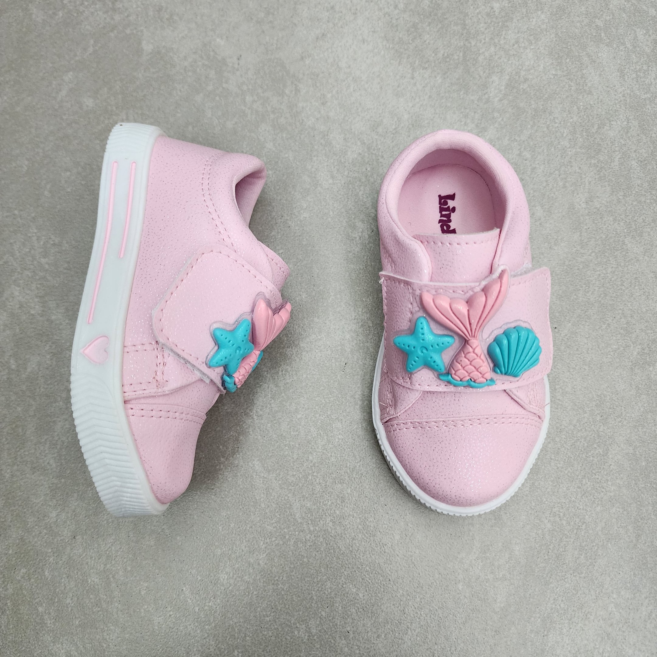Tênis Casual Infantil Linda Ju Sereia Rosa 2