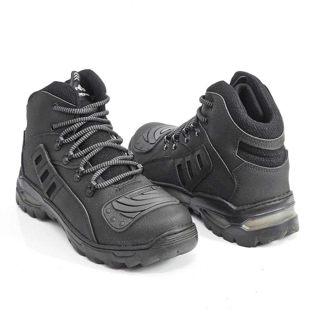 Bota Coturno Masculina West Line Adventure Trilha Moto Preto 3
