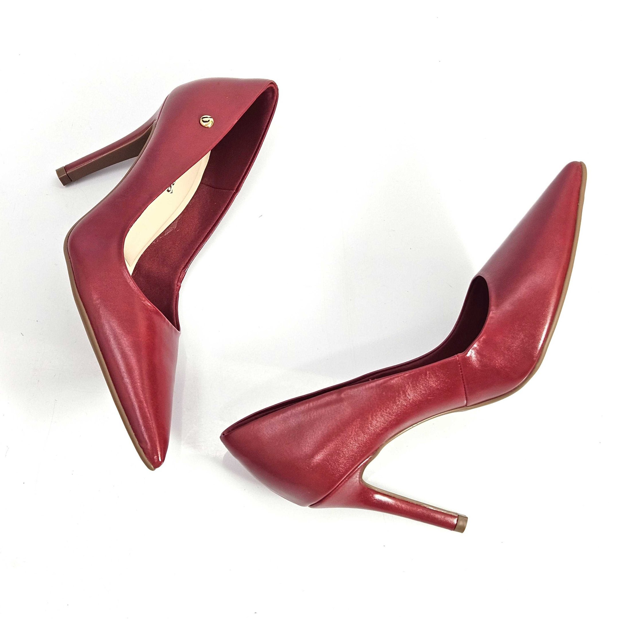 Sapato Feminino Scarpin Bebecê Salto Fino Alto Vermelho 2