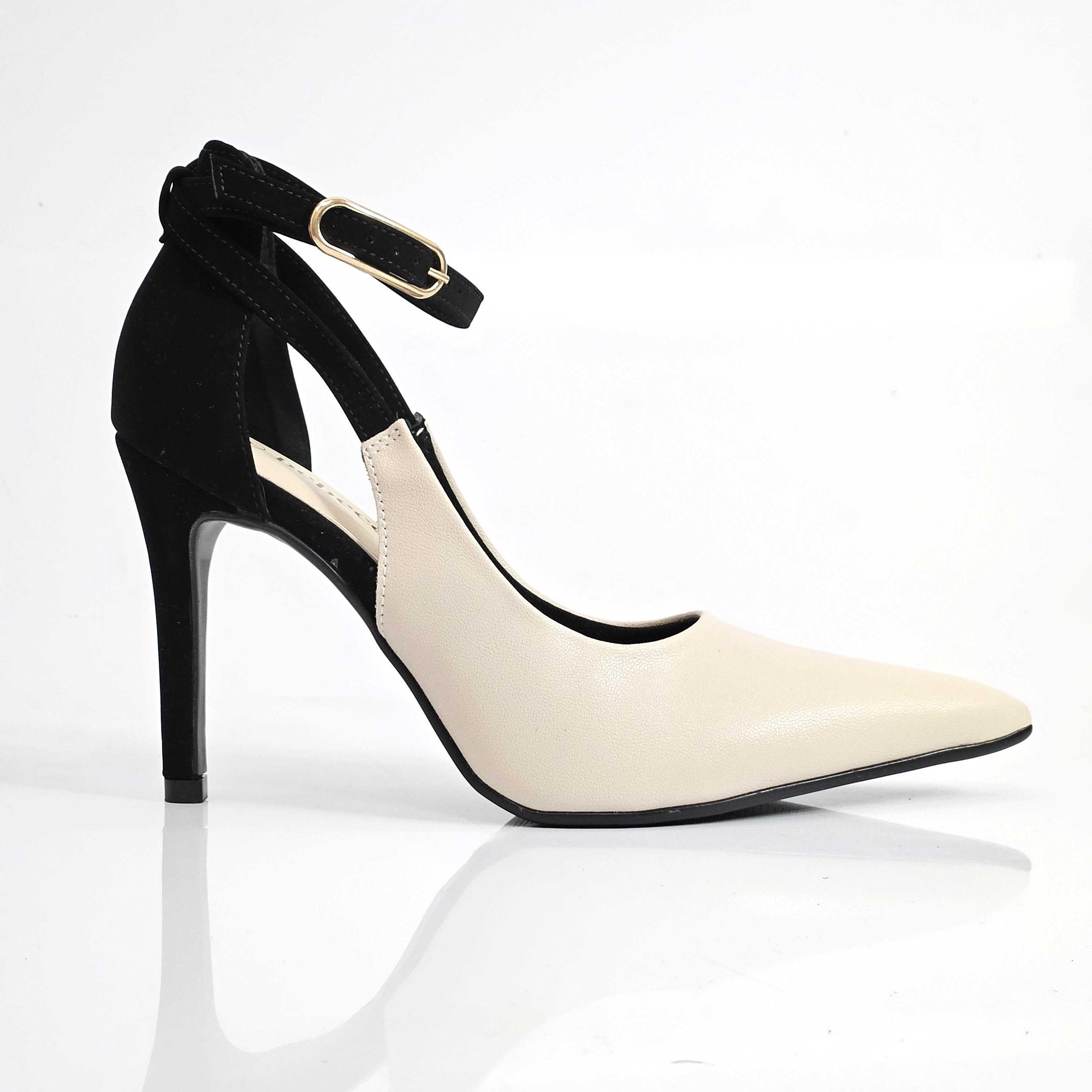 Sapato Feminino Scarpin Bebecê Com Tiras e Fivela