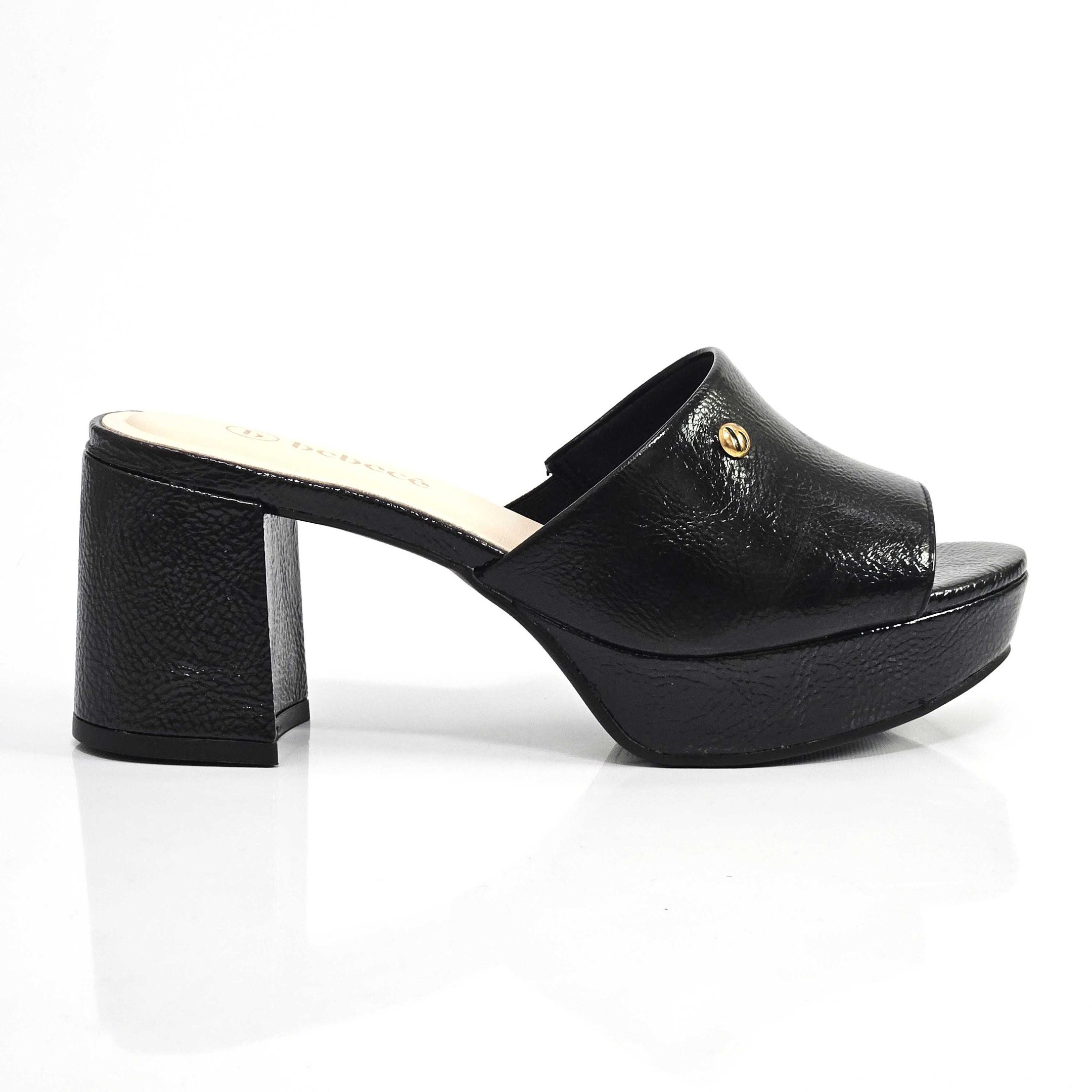 Tamanco Bebecê Feminino Salto Bloco Gáspea