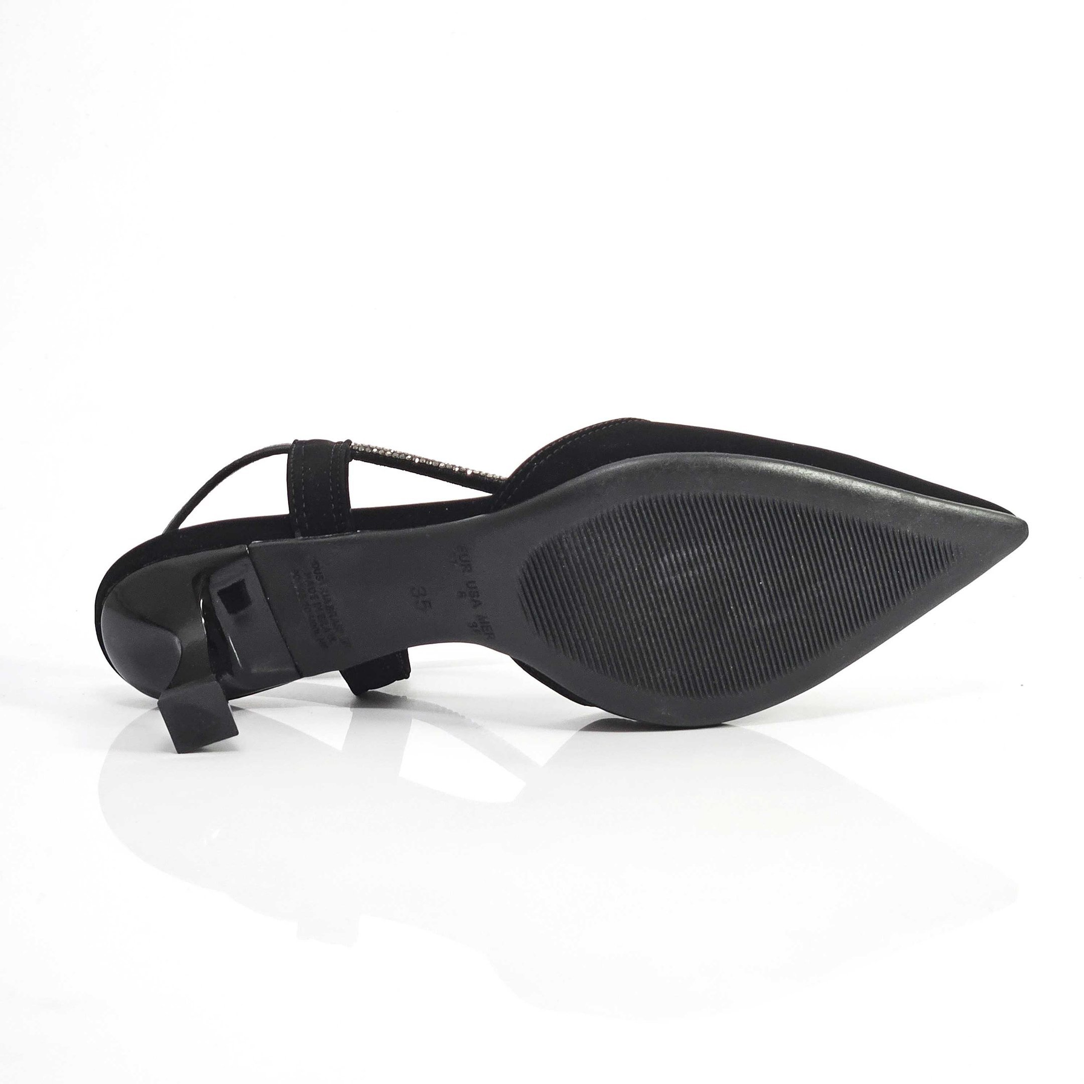 Scarpin Slingback Bebecê Salto Taça Preto 4