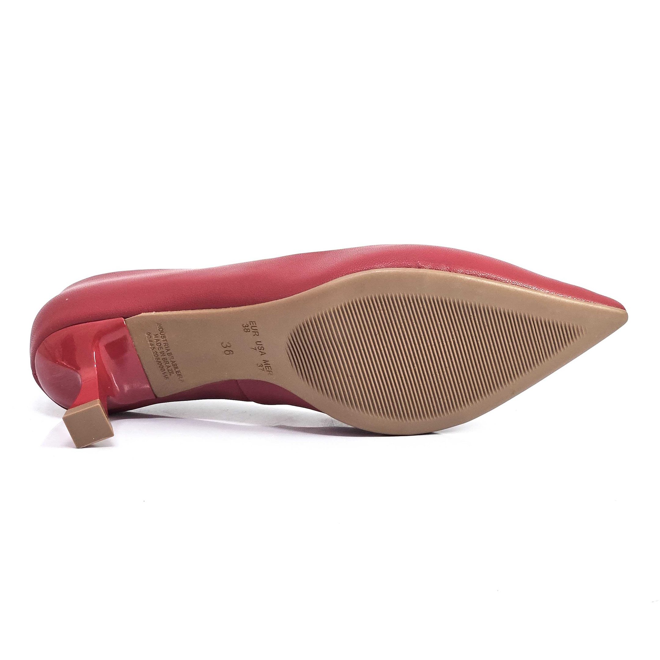 Sapato Scarpin Bebecê Salto Taça Médio Vermelho 4