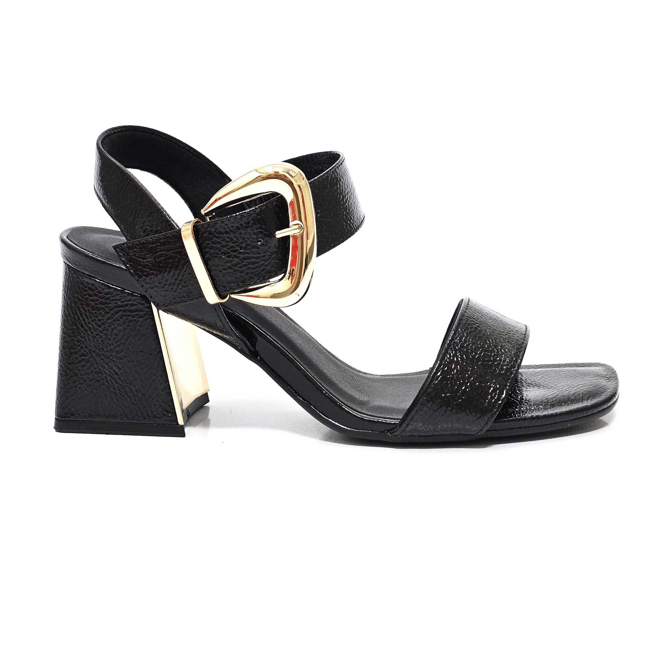 Sandália Feminina Bebecê Salto Bloco Fivela