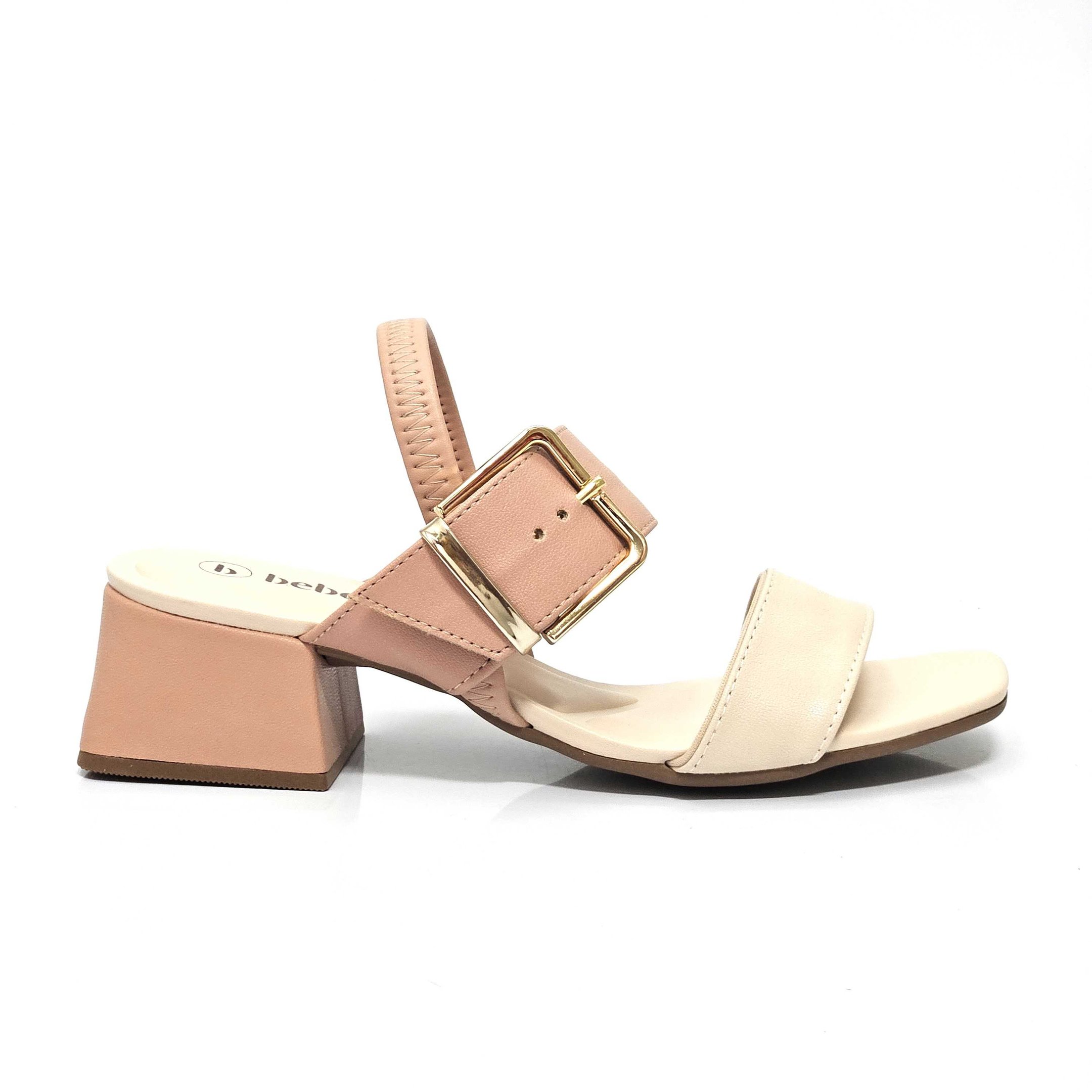 Sandália Feminina Bebecê Salto Baixo Fivela