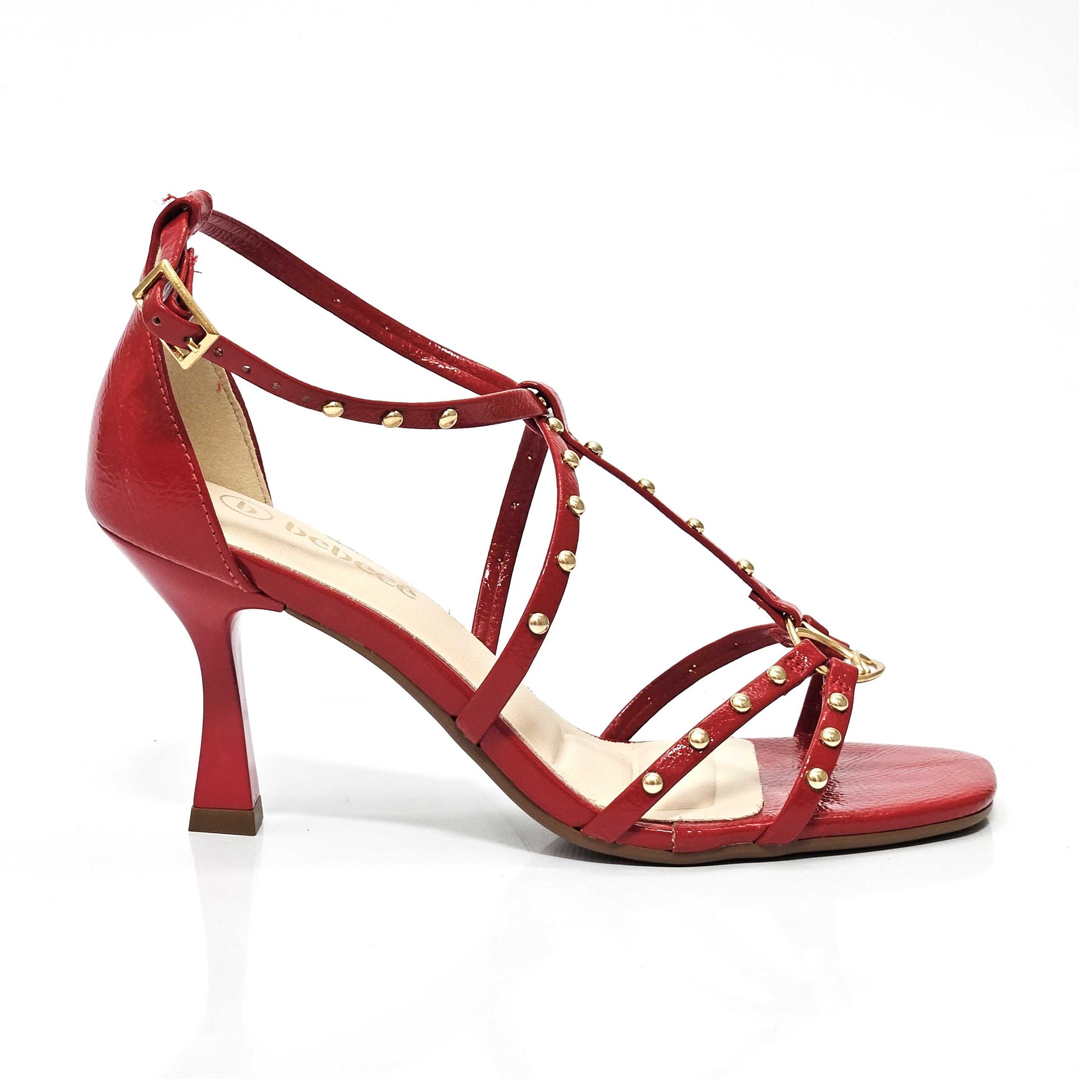 Sandália Feminina Bebecê Salto Alto Hotfix