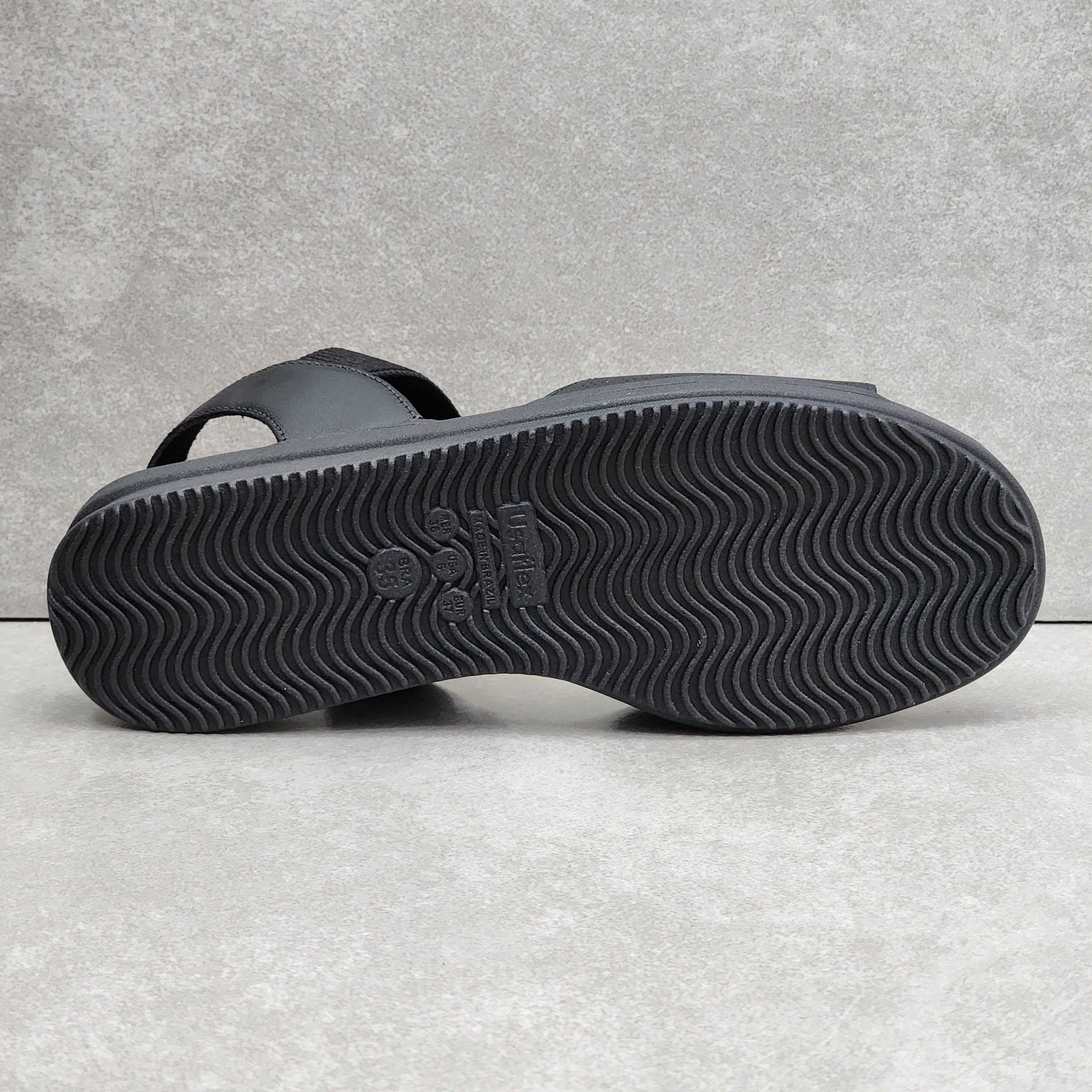 Sandália Usaflex Anabela Elástico Feminina Preto 4