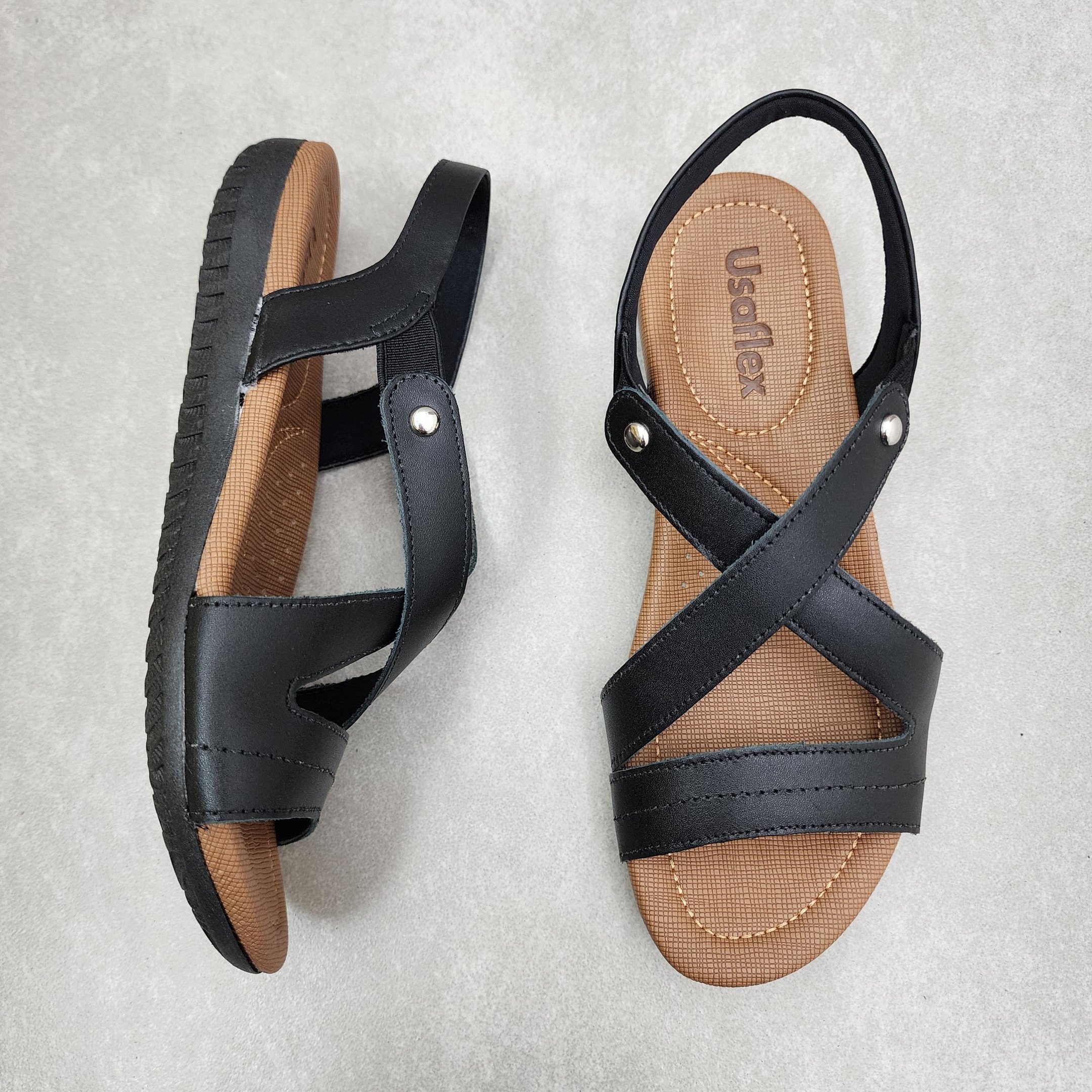 Sandália Usaflex Calce Fácil Preto 2