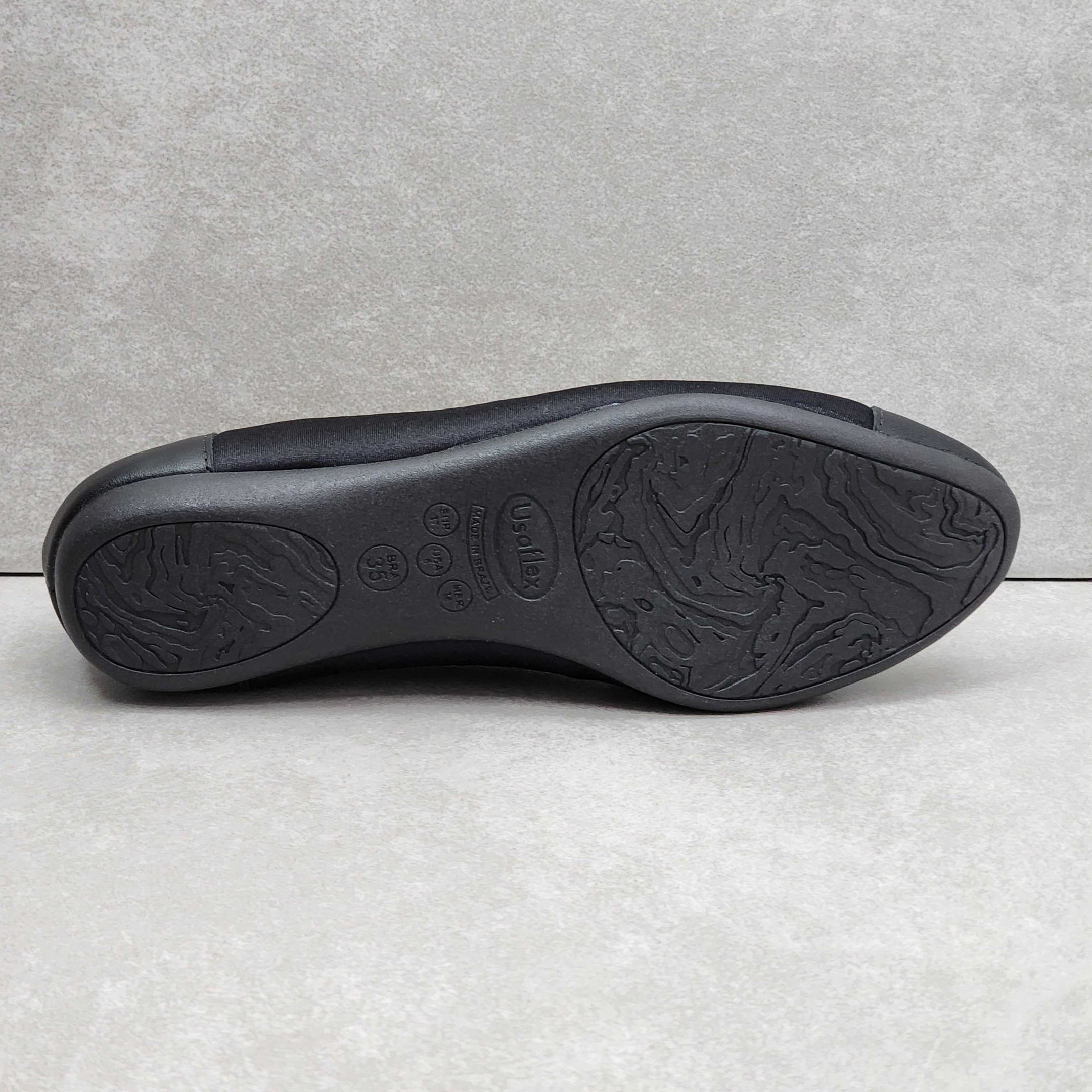 Sapatilha Confortável Usaflex Em Elastano Preto 4