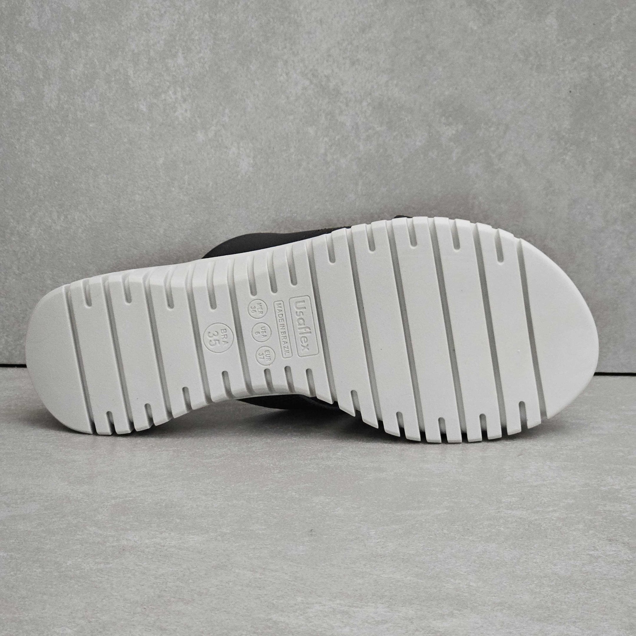 Tamanco Usaflex Gáspea Em Couro Preto 5