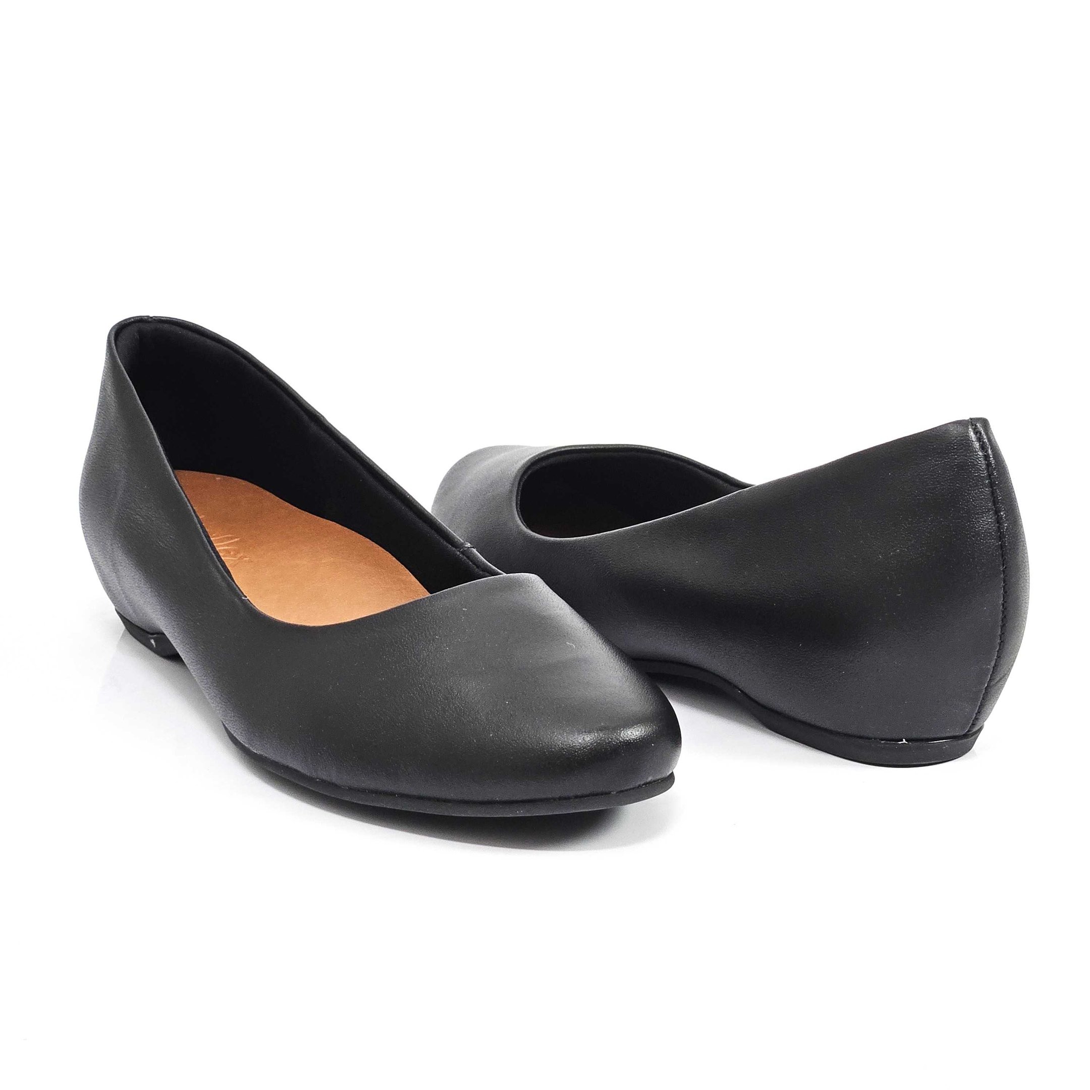 Sapatilha Feminina Usaflex Salto Embutido Bico Redondo Preto 3
