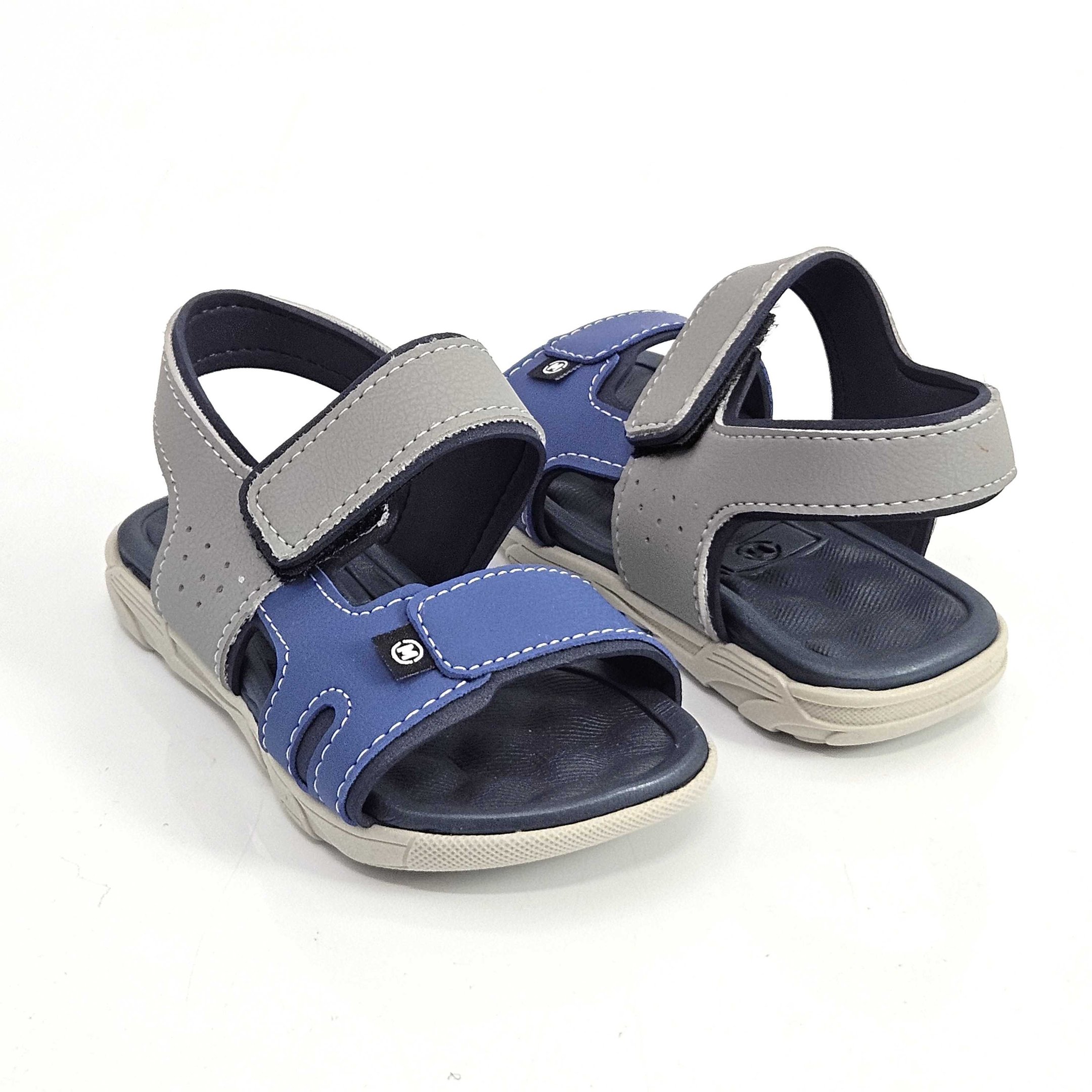 Sandália Casual Papete Infantil Menino Molekinho Cinza/Azul 3